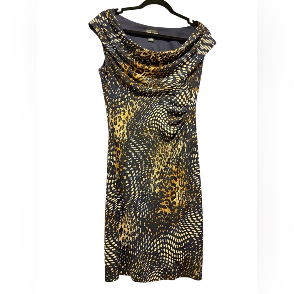 Connected Apparel Animal Print Maxi Dress